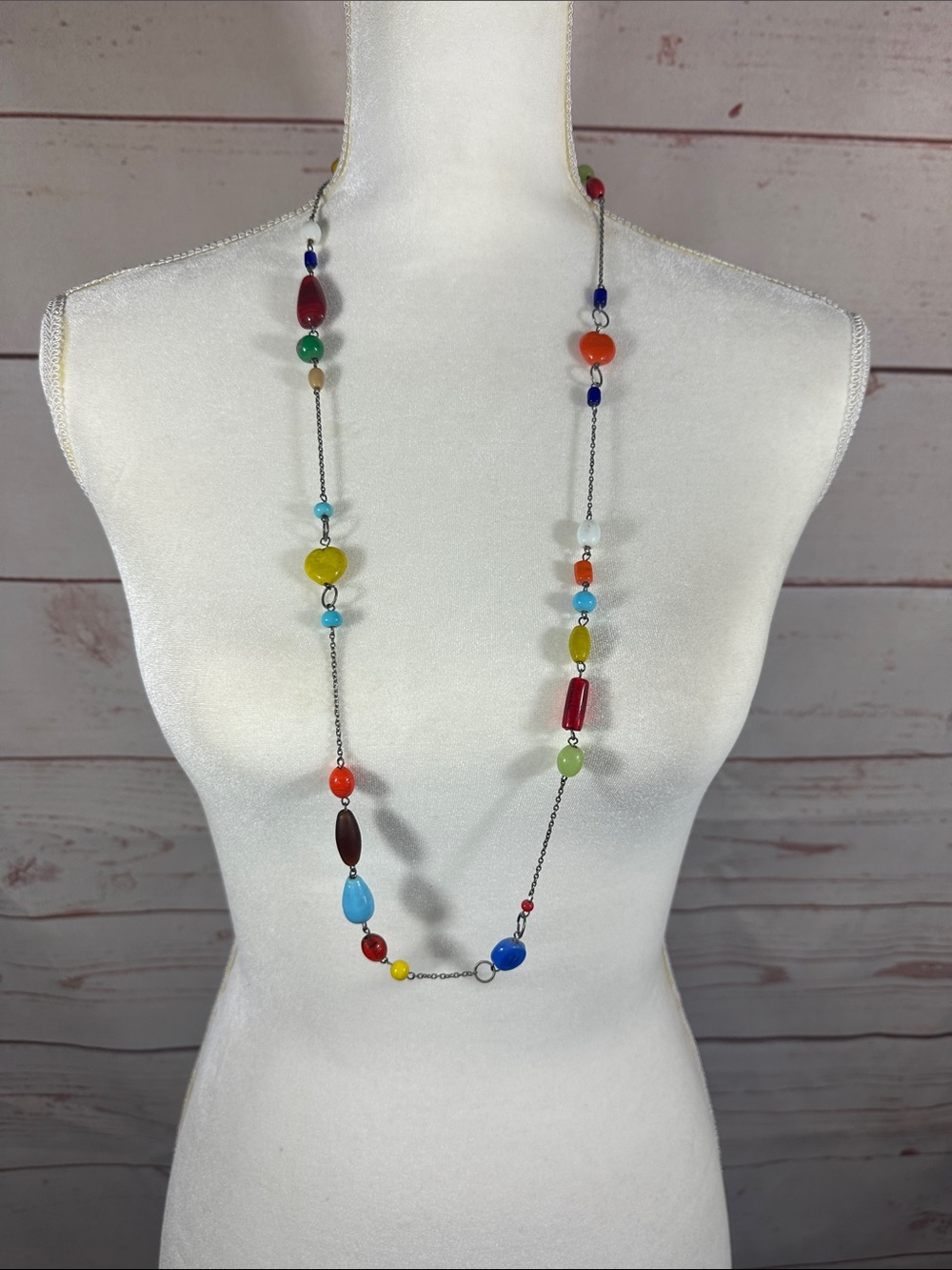 Multicolor Beaded Long Necklace - Women Jewelry